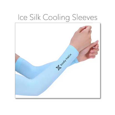 Ice Silk Cooling Arm Sleeves With UPF Protection