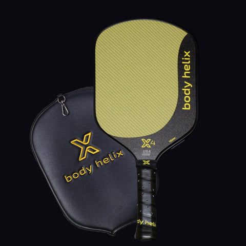 Pickleball Paddle X4 Gold Kevlar 16mm Aero Hybrid | body helix